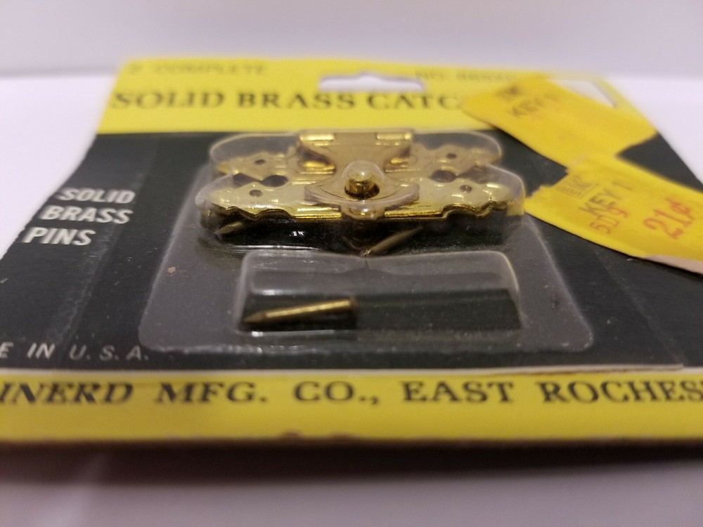 NOS. One Package Containing 2 Complete Solid Brass Catches. No. 865XC