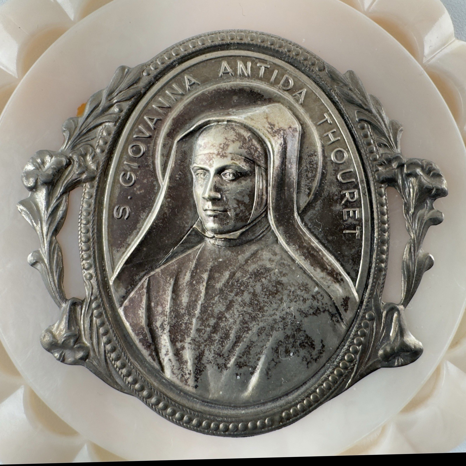 Saint St Jeanne Antide Thouret Catholic French NUN Sister Vintage Souvenir Frame