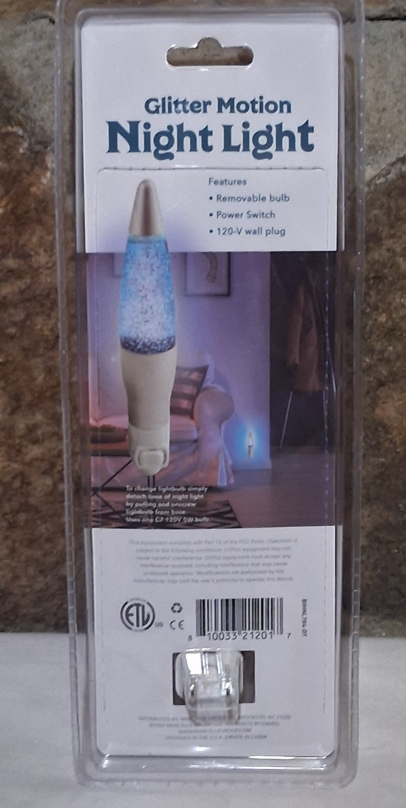 Pink Glitter Motion Night Light 8" Mini Lava Lamp Sparkles Illuminate the Night