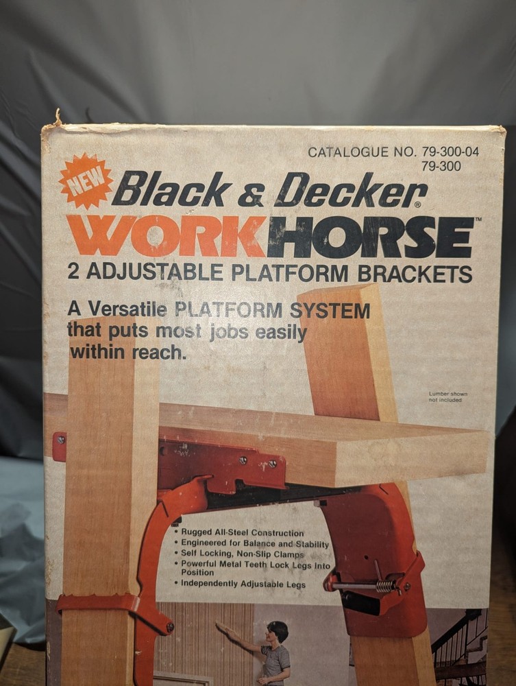 Black & Decker 79-300 WORKHORSE Adjustable Platform Brackets - New - Old Stock