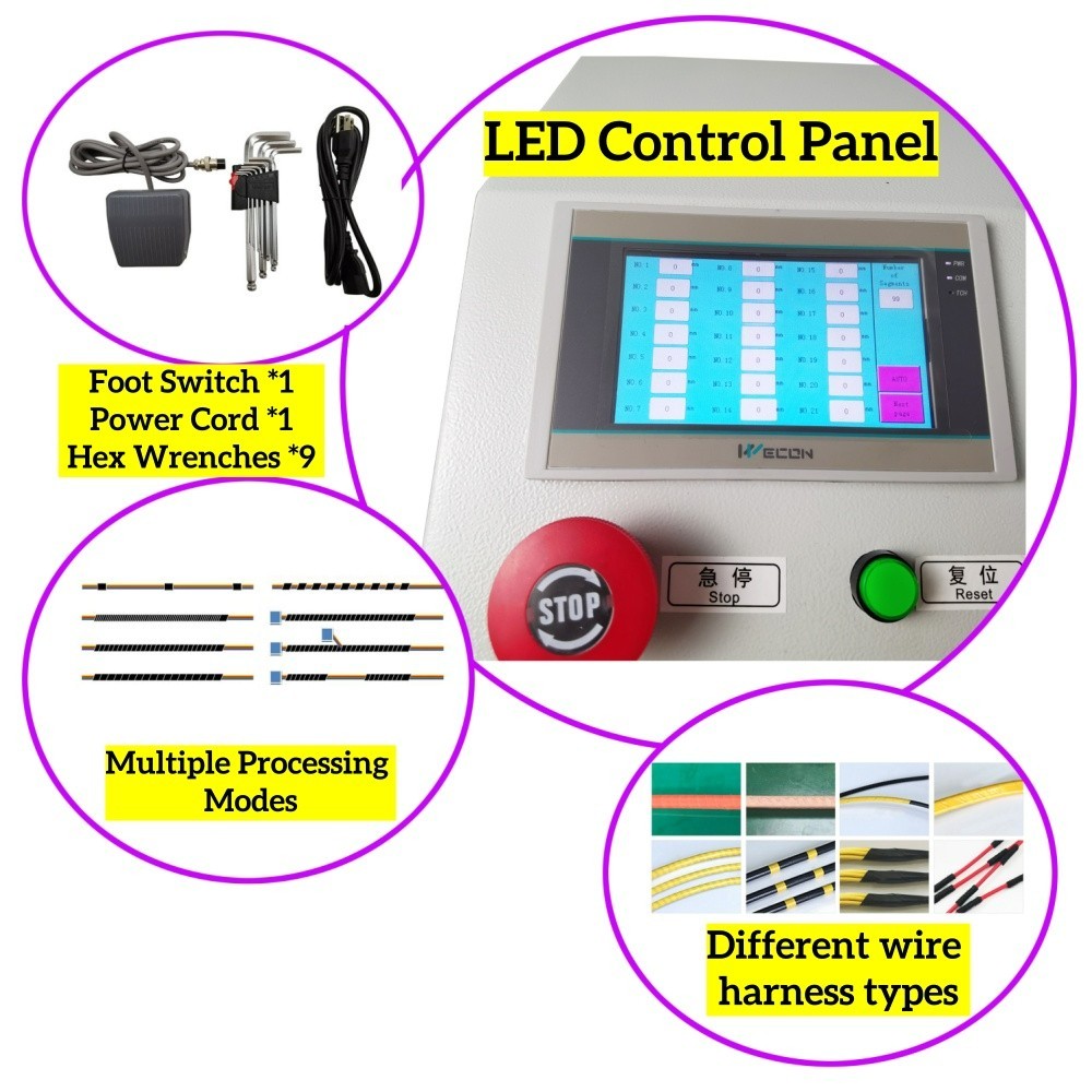 Multifunctional Wire Harness Wrapping Machine Tape Cable Winding Machine 110V