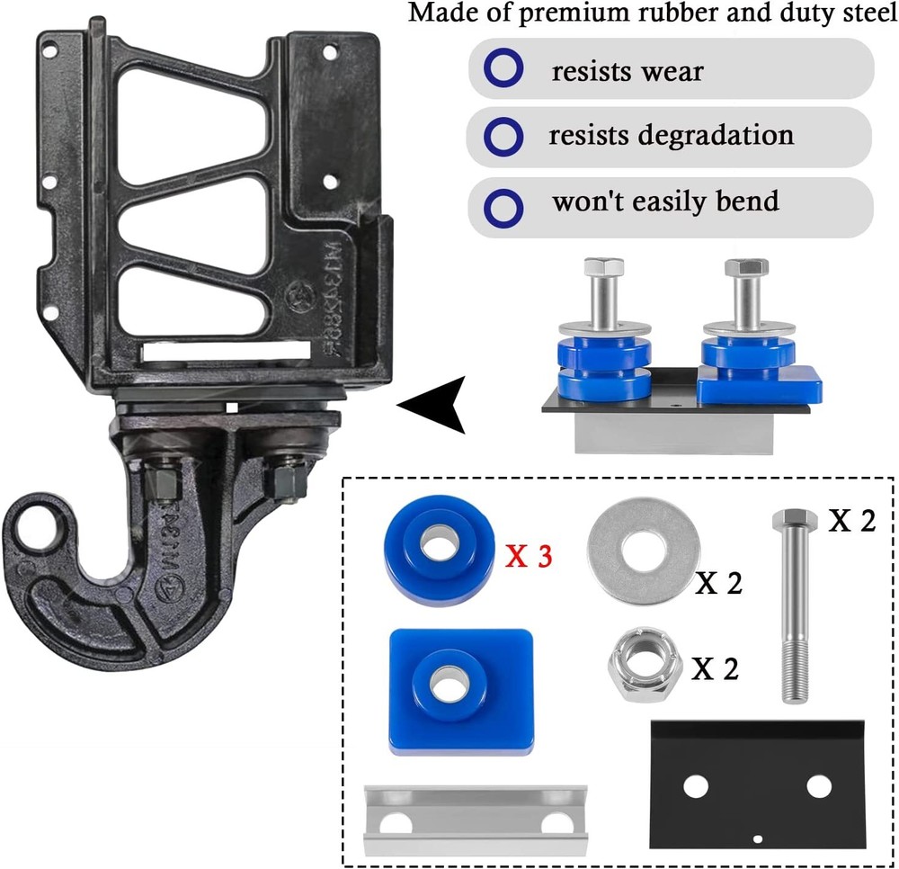 Engine Hood Hinge Pivot Bolt Kit Mounting Bolt Kit for Peterbilt 378 379