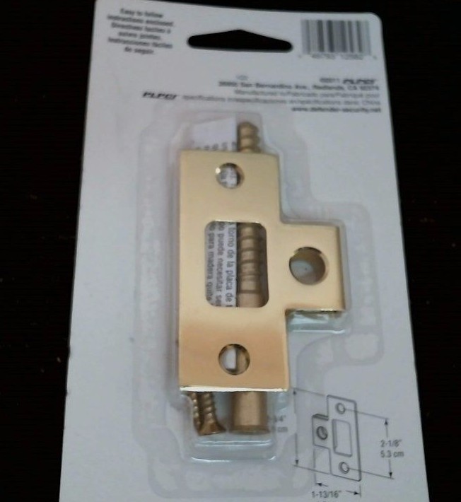 PrimeLine E-2582 Security Deadbolt Strike, Entry, Brass, FREE SHIPPING