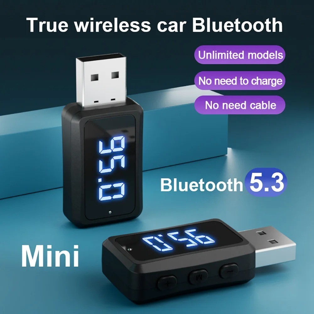 Bluetooth 5.4 Car Transmitter Receiver Handsfree Call USB Mini Wireless Audio