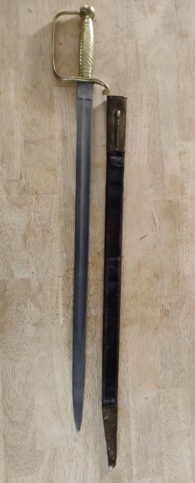 GERMAN SWORD RARE POLICE BRIQUET SHORT SWORD w/SCABBARD ARGENTINA CONTRACT