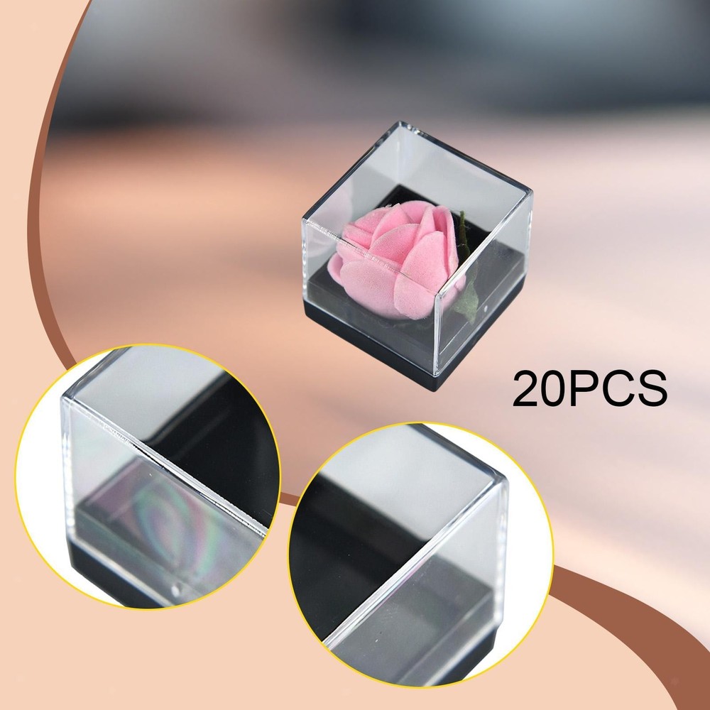 20x Mineral Display Boxes Organizers Versatile Square Display Cases Sample