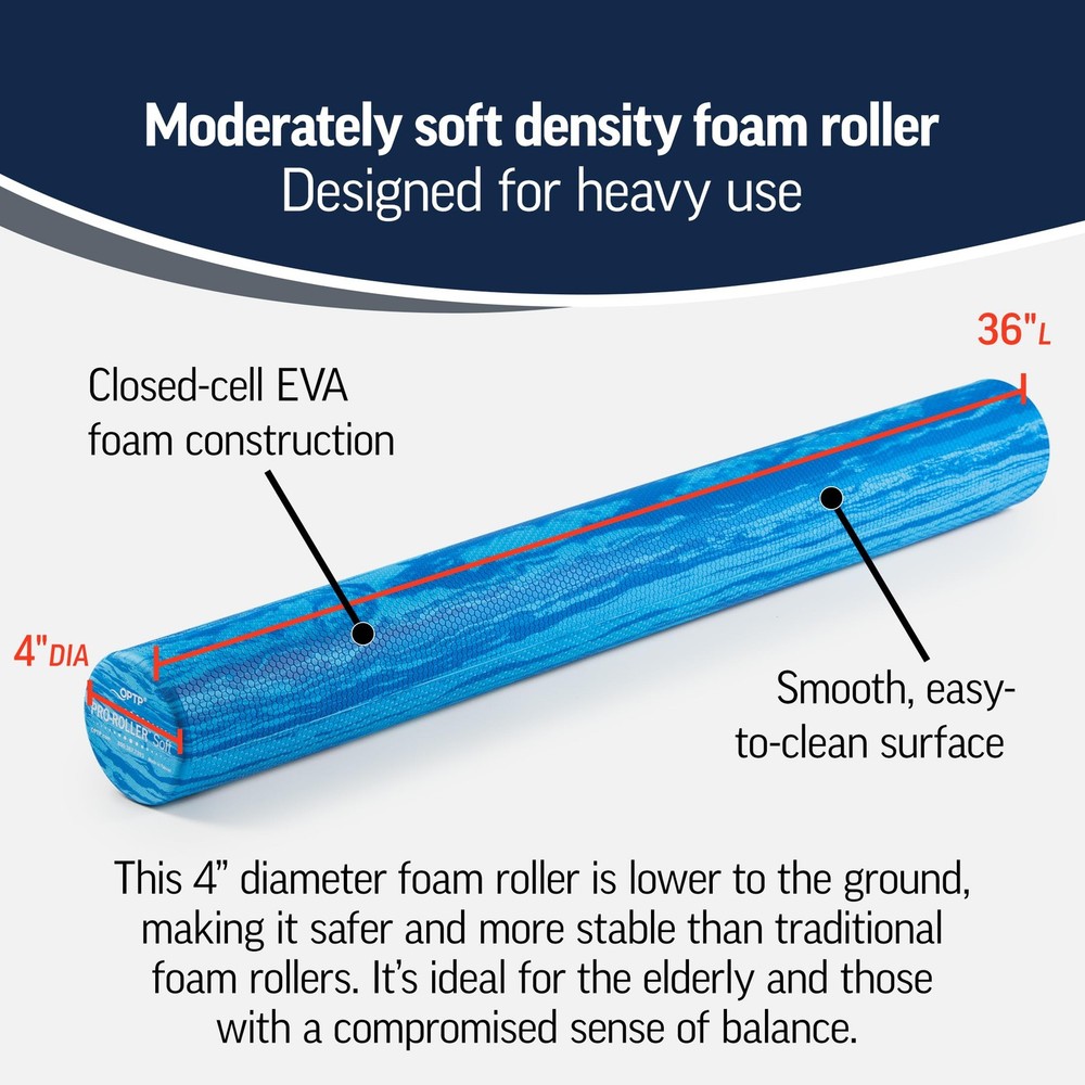 OPTP PRO-Roller Soft Density Foam Roller – Low Density Soft Foam Roller for