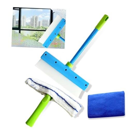 Recyclable Silicone Window Squeegee Kit – 3-in-1 Glass Cleaning Tool with