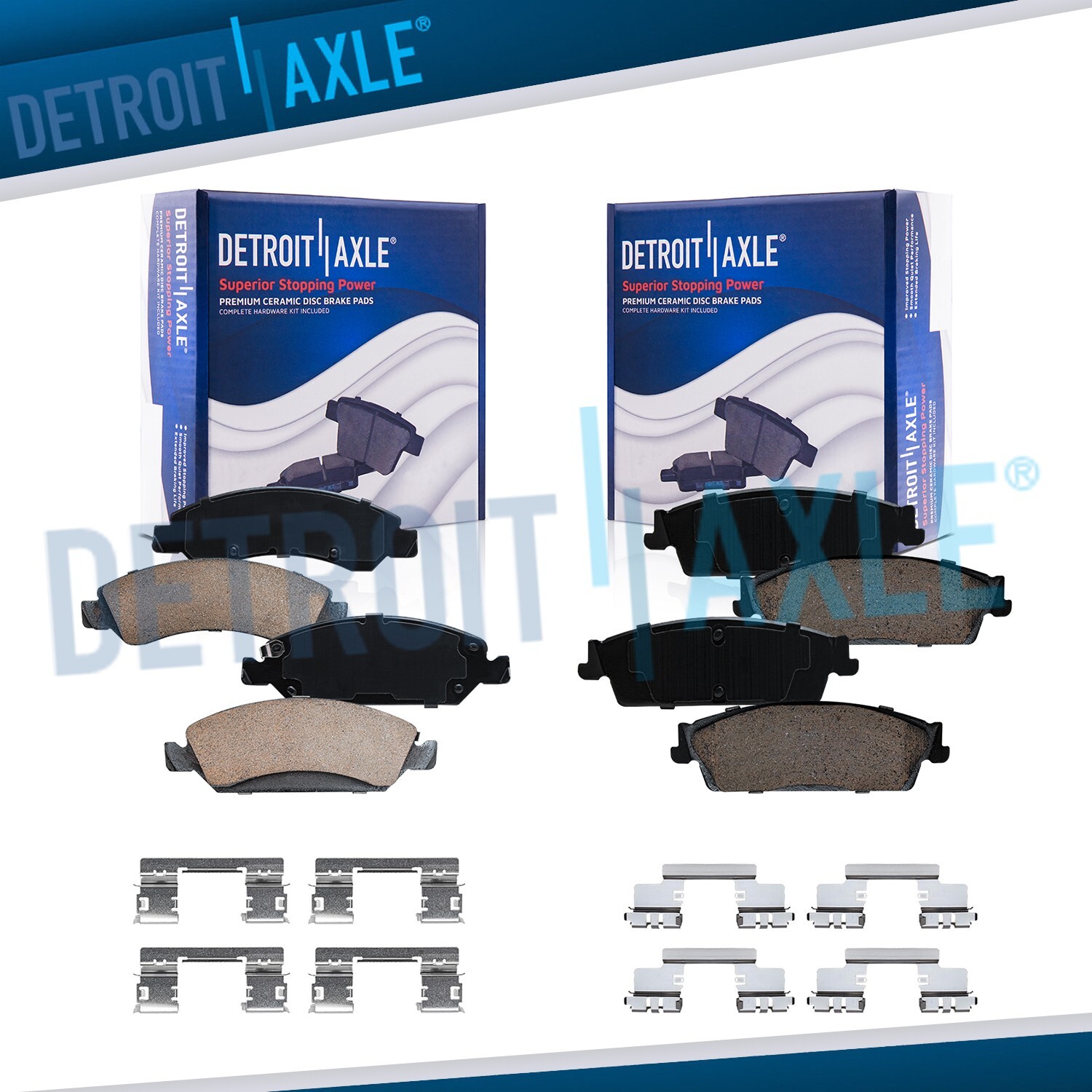 Front & Rear Ceramic Brake Pads for Avalanche Silverado Suburban GMC Sierra 1500