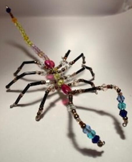 Handmade Yellow Tail Beaded Wire SCORPION