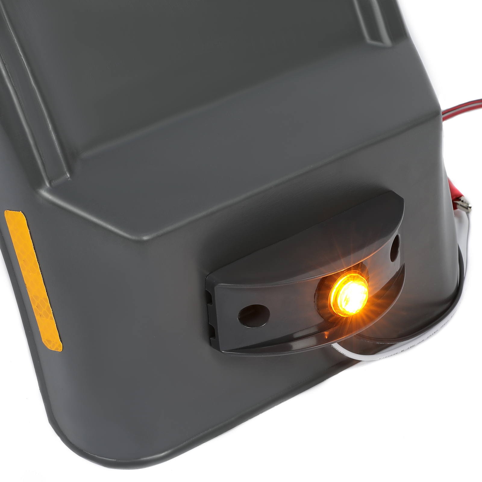 RH Fender Plastic Gray W/ Sealed Light For Demco Kar Kaddy Tow Dolly Trailer