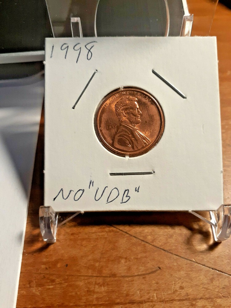 1998 Lincoln Penny struck through grease missing vdb and more