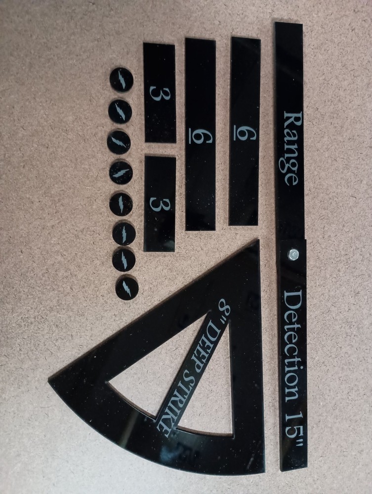 COMBO Measuring Tools + Terrain Footprints Warhammer 40k 11th Edition FULL TABLE