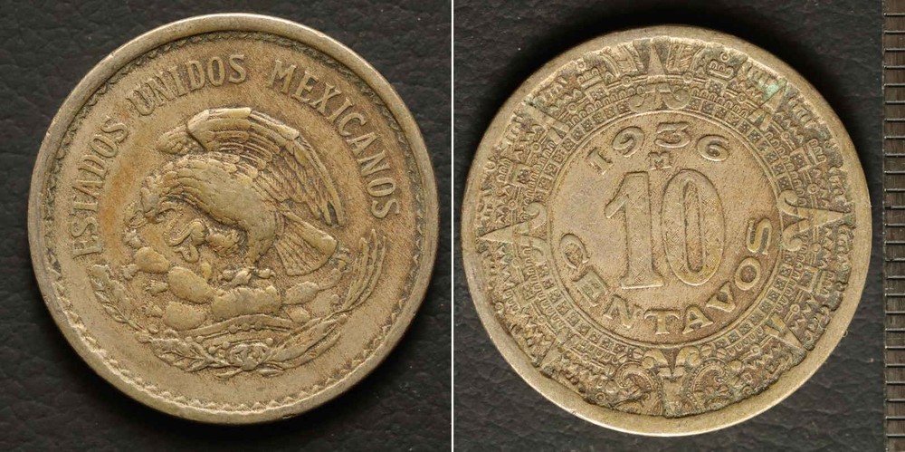 *Mexico Coin, 10 Centavos 1936 [E13322]8a8