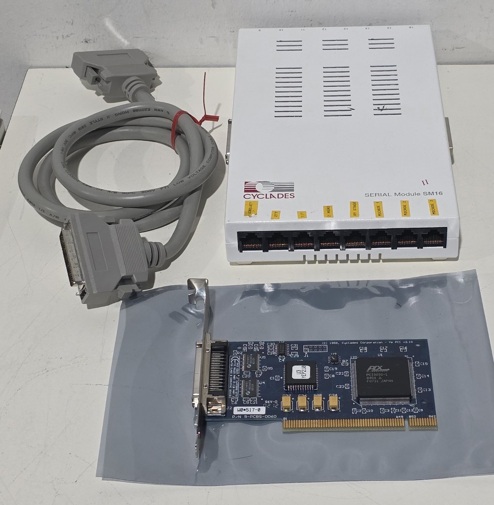 Cyclades SERIAL Module SM16 II with PCI Card and Cable