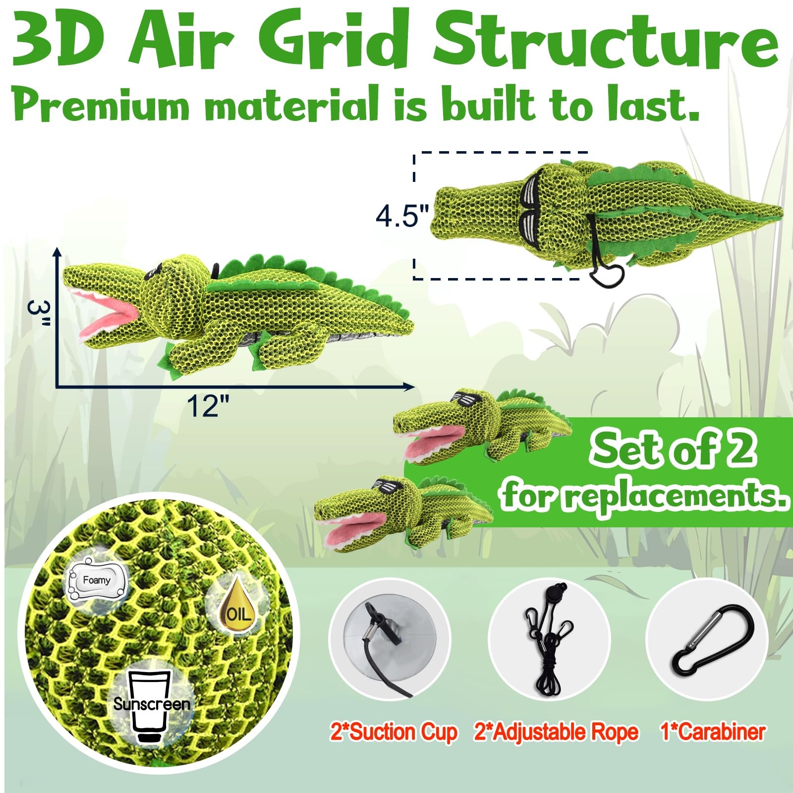 Hot Tub Scum Absorber Reusable Washable Sponge 2 Pack Accessories Crocodile Spa