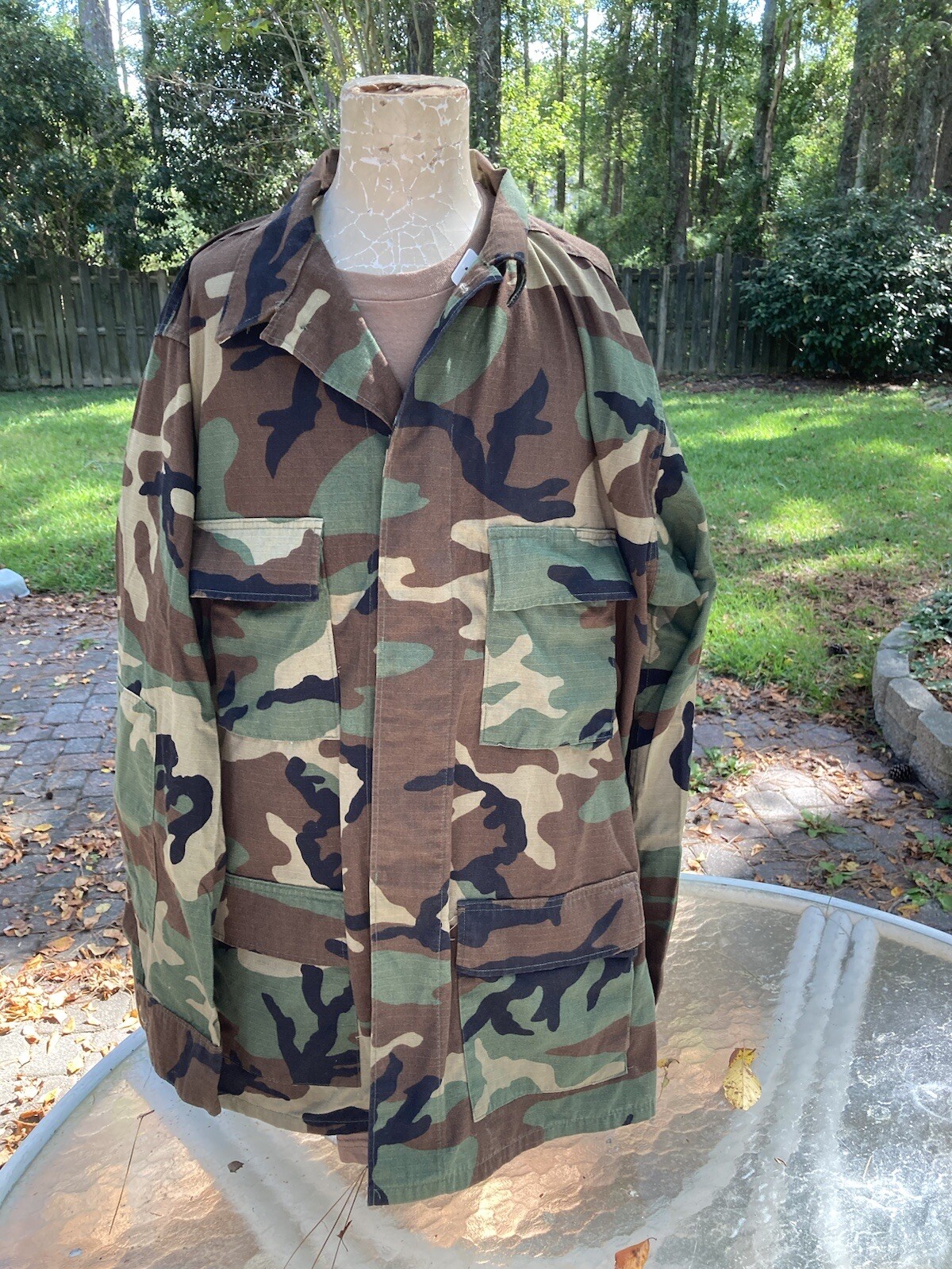 US M81 Woodland BDU Shirt, Army Military Camo Uniform  Small Regular