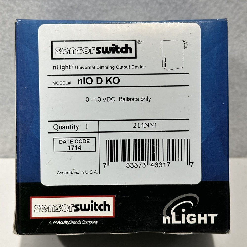 Acuity Controls, nLight nIO D KO Universal Output Dimming Interface Device, NIB