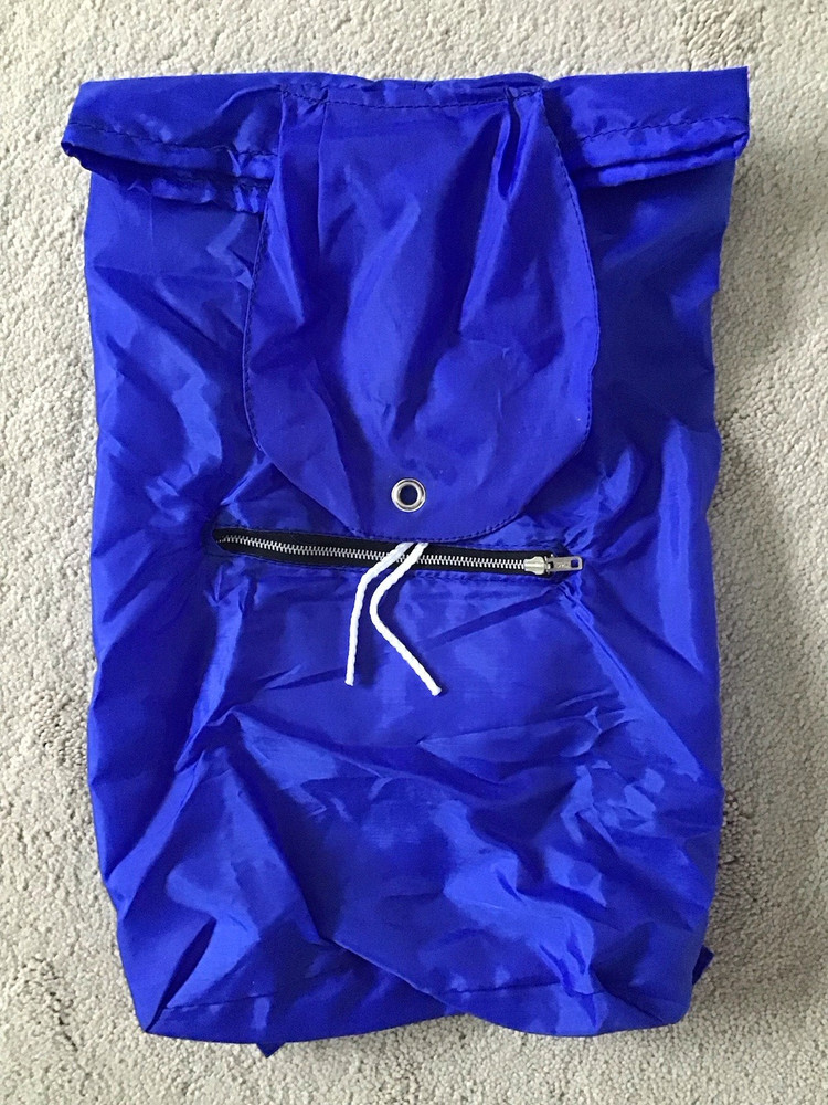 Blue Nylon Backpack Daypack Storage Bag 19" x 10" NEW WITHOUT TAGS