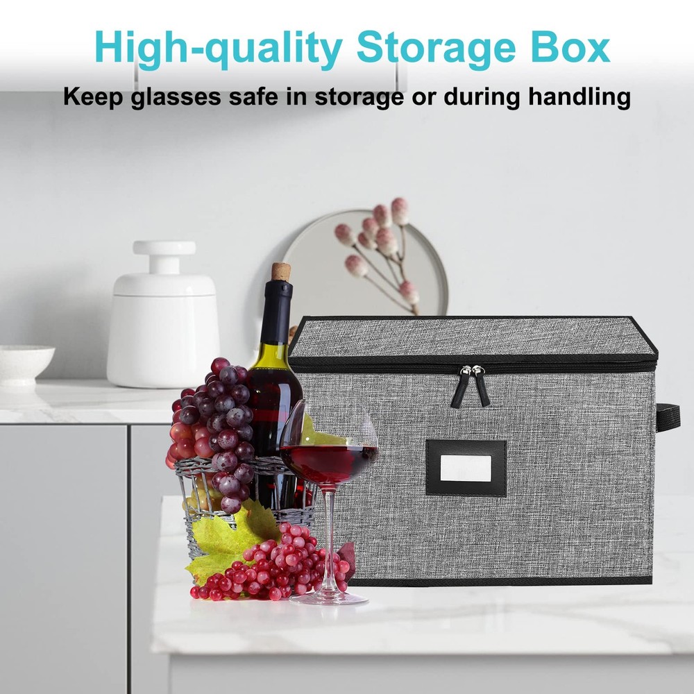 China Storage Containers Hard Shellquilted Wine Glass Storage Boxmoving Boxessto