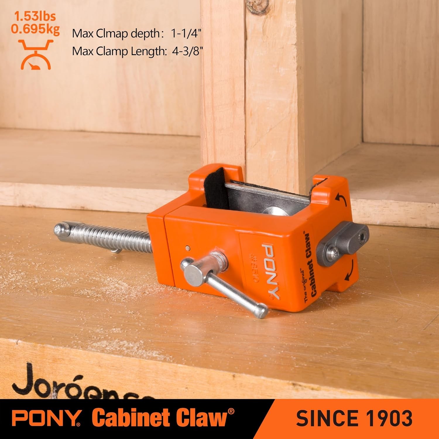 PONY 2-Pack Cabinet Clamps Face Frame Clamps for Installing Cabinets Orange USA