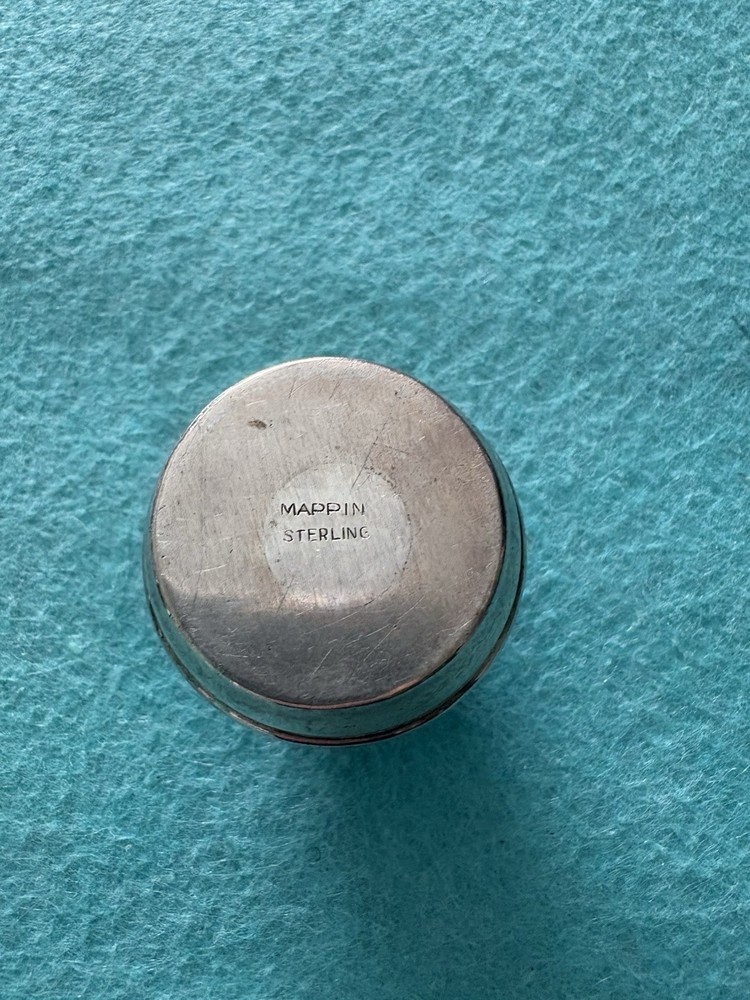 VINTAGE STERLING SILVER LARGE RING & BOX Mappin & Webb