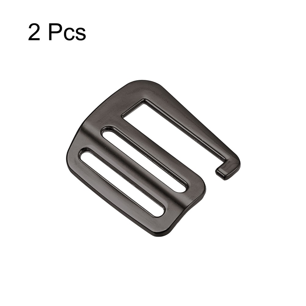 1.26" Webbing Release G Hook Buckle Adjuster for Backpack Strap, 2Pcs Dark Grey