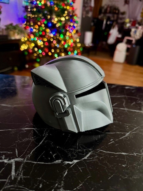 3D-Printed Mandalorian Helmet for Cats