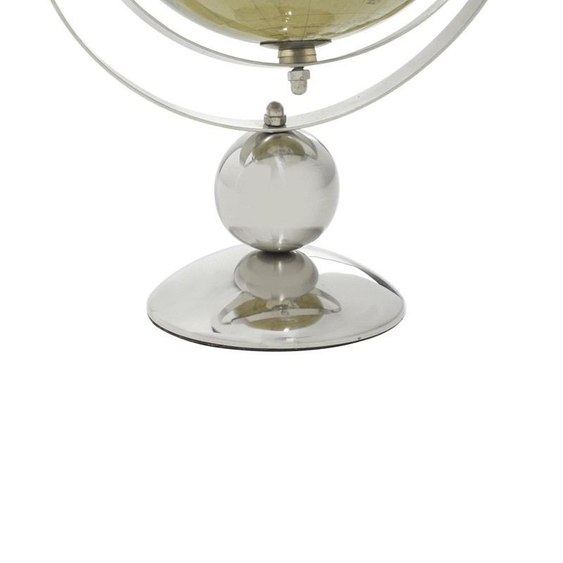 Silver Globe Educational Decorative World Globe Home Office Tabletop Decor New