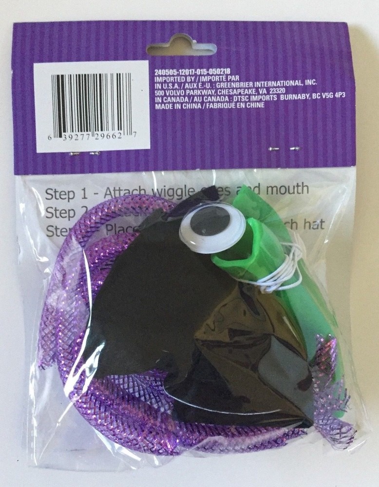 Halloween Pumpkin Decor Kit ~ Witch ~ NO CARVING REQUIRED