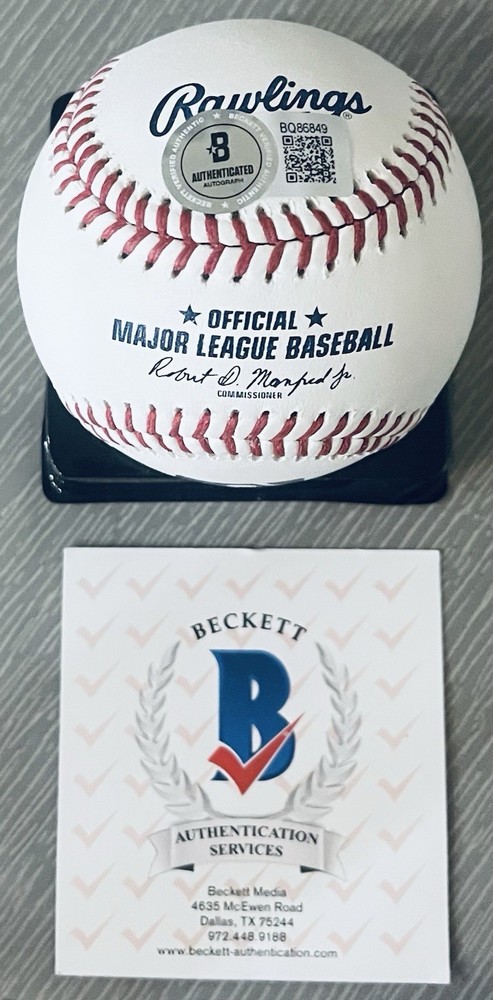 CJ ABRAMS LICENSED BECKETT AUTHENTICATED SIGNED MINT MANFRED MLB BASEBALL