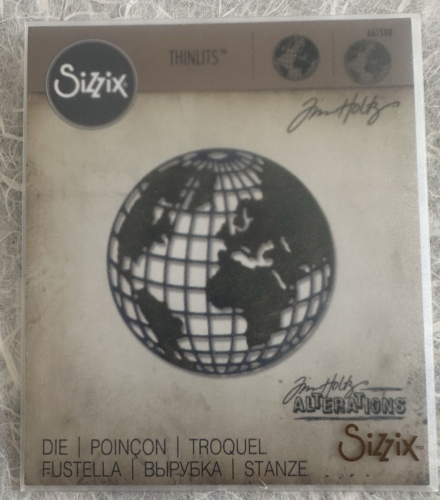 Sizzix Tim Holtz Thinlits Die MINI GLOBE Alterations World Map 661598