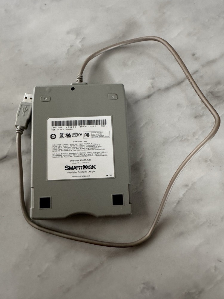 Smart Disk Mitsumi D353FUE USB External Floppy Disk Drive FDUSB-TM2 2004