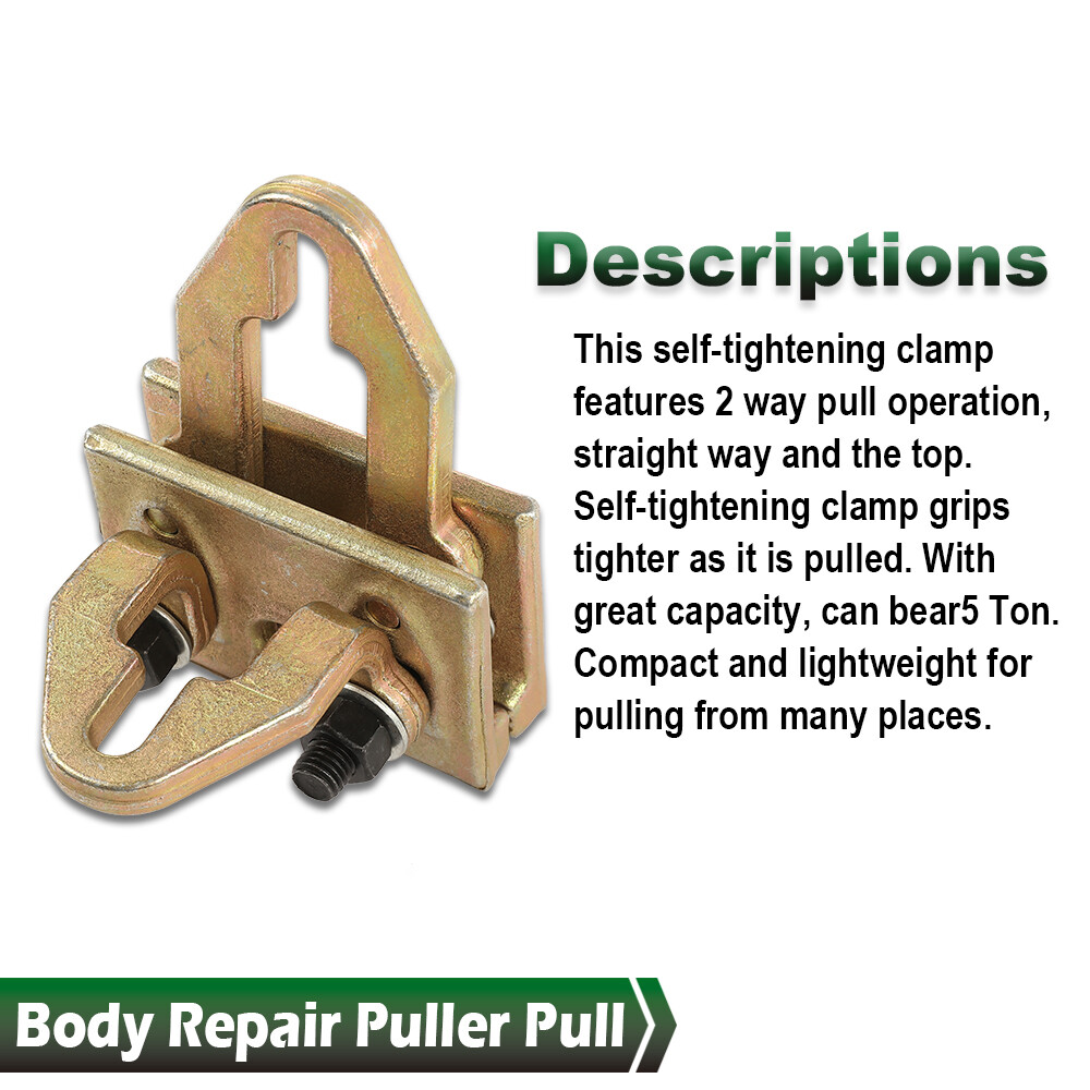 5 Ton Self-Tightening Frame Auto Body Repair Pull Back Clamp Puller Dent Tool