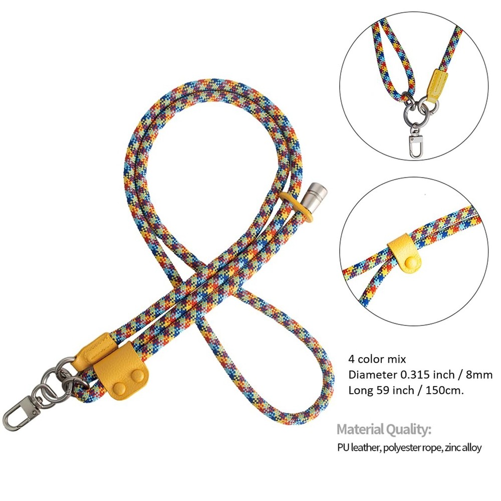 Universal Phone Lanyard Adjustable Strap Tether with Ultra Thin Patch Anchor ...