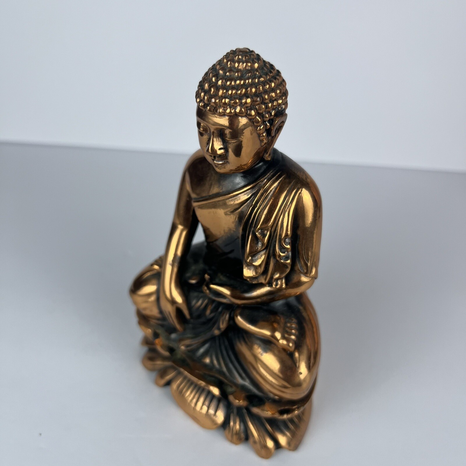 7” Old Tibetan Brass Buddhism Bodhisattva Sakyamuni Buddha Statue