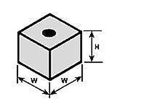 Plastruct (CB-12) 3/8'' ABS Column Block (5) - Plastic Model Scratch Building