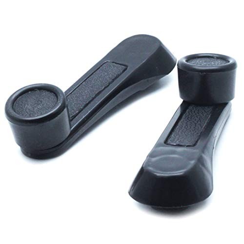 A Pair Universal Auto Car Black Plastic Window Winders Cranks Handle Lever