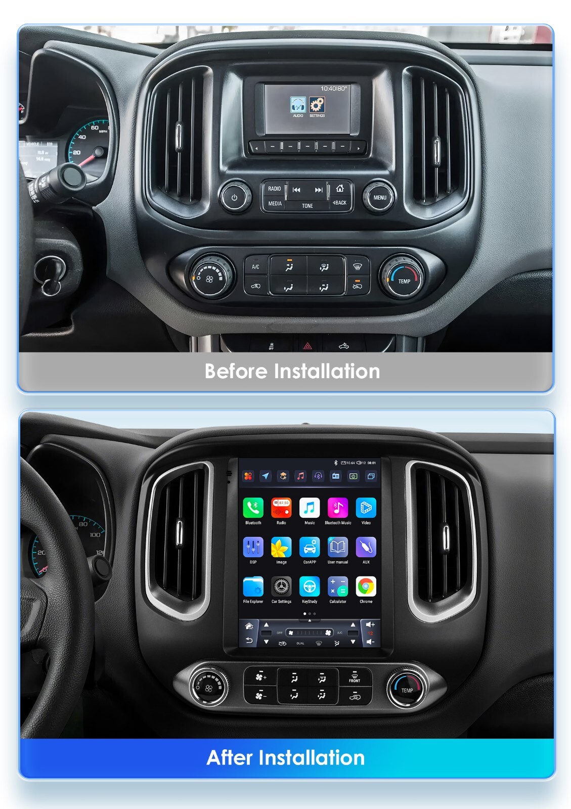 9.7" For Chevrolet Colorado GMC Canyon 15~18 Android Navigation Car GPS Stereo