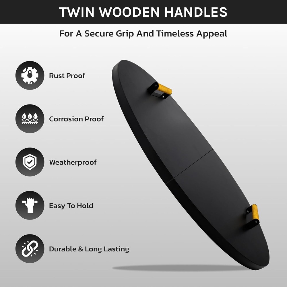 FEBTECH 42" Firepit Lid Round - Compatible for Fire Pit Inside Up to 40"