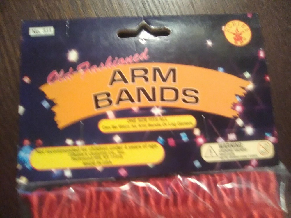 Shop~Garter/ Arm Bands Solid Red Satin Old Fashioned