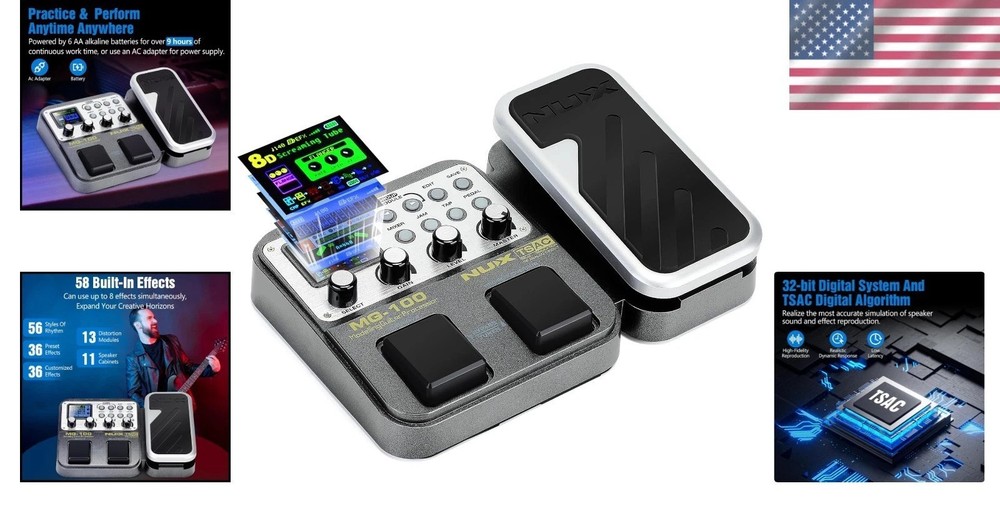 MG-100 Multi Effects Guitar Pedal with 58 Effects