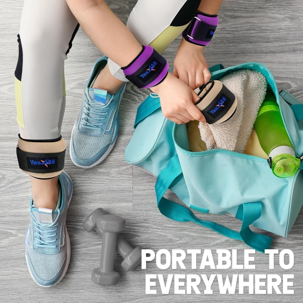 Versatile Adjustable Wrist & Ankle Weights Pair - Enhance Your Cardio Routine