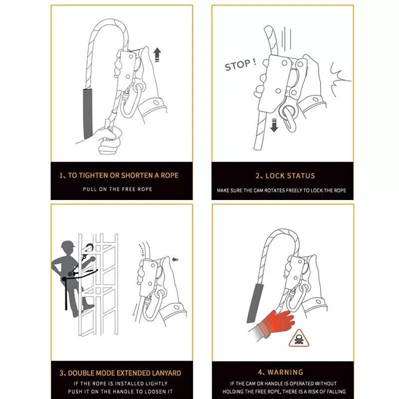 Positioning Safety Rope ( About 1.8 M ) Suitable For Tree Maintenance Operations