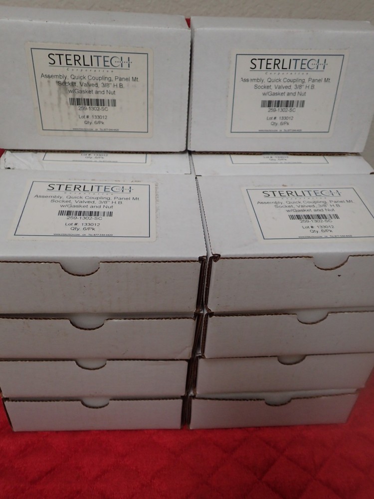 Sterlitech Quick Coupling Panel Mt. - Socket, Valved 3/8" - H.B. w/Gasket & Nut