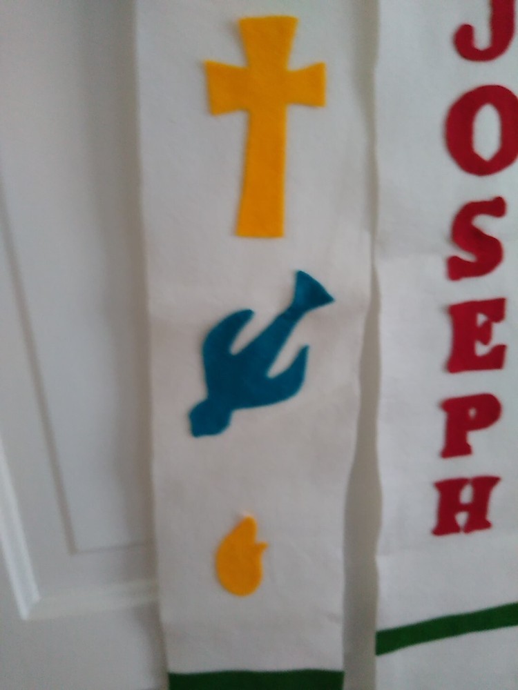 Confirmation Stole 1970's 75" Vintage