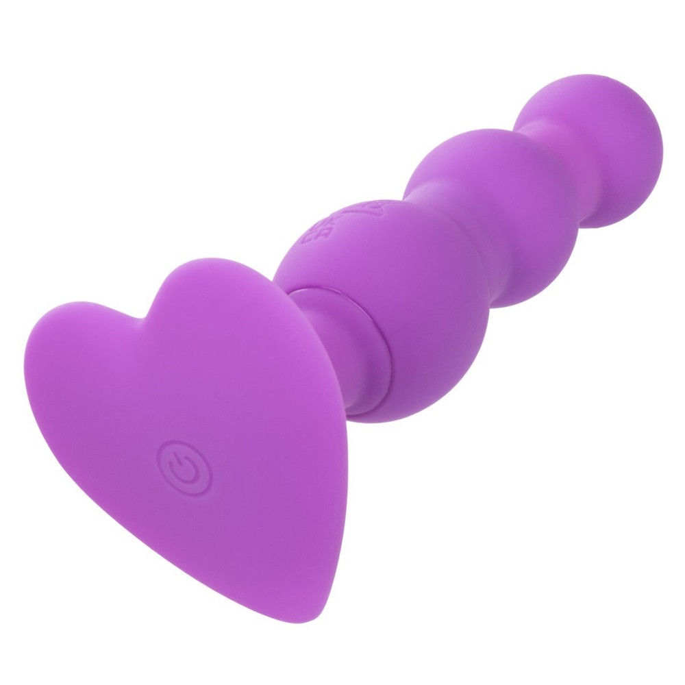 First Time Silicone Vibrating Triple Beaded Anal Butt Plug Probe Beads Vibrator