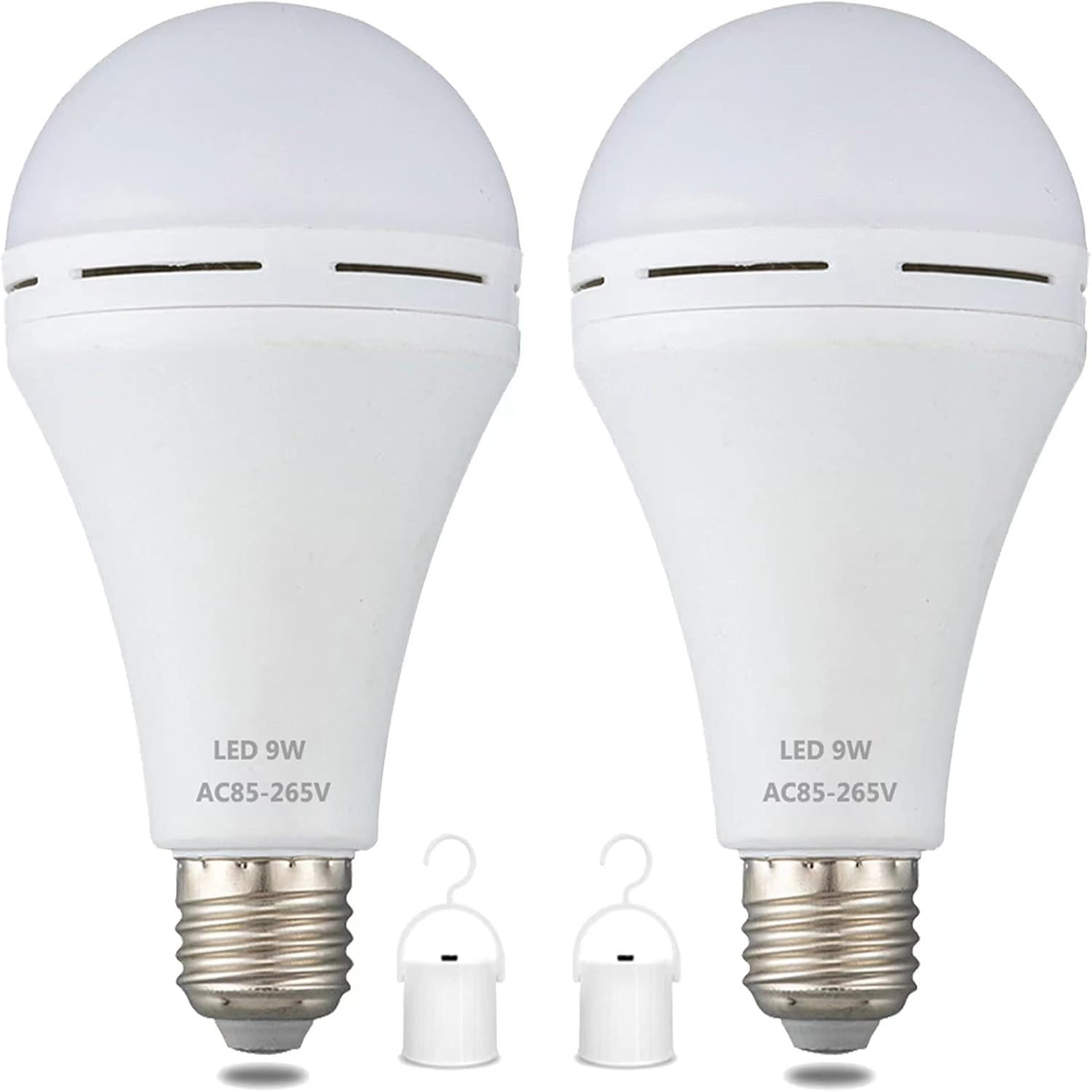 6 Pack Rechargeable Emergency Light Bulbs, Battery Powered LED Light Bulb 3000K