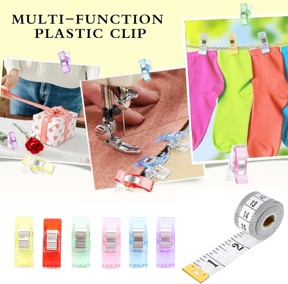 Premium Plastic Clips, Multipurpose Sewing Clips Premium Quilting Clips Assorted
