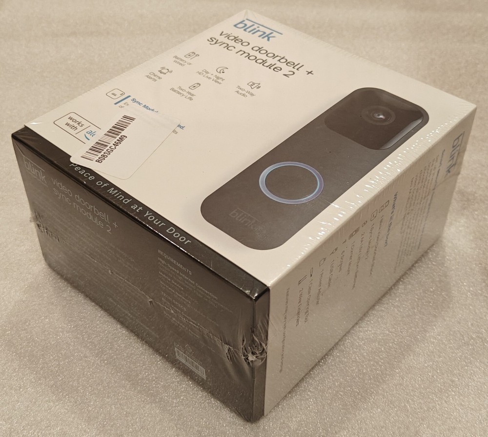 **BRAN NEW** Blink Outdoor Video Doorbell with Sync Module 2 - Wired/Wireless